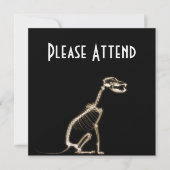 X-RAY PUPPY DOG SKELETON SITTING - SEPIA KAART (Voorkant)