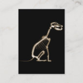 X-RAY PUPPY DOG SKELETON SITTING - SEPIA VISITEKAARTJE (Achterkant)