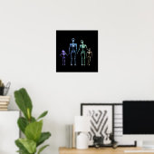 X-Ray Skeletfamilie - Multicolor 3 Poster (Thuiskantoor)