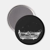 X-Ray Skeleton B&W Bath Time Magneet (Voorkant / Achterkant)