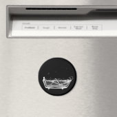 X-Ray Skeleton B&W Bath Time Magneet (Insitu (Vaatwasser))