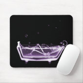 X-Ray Skeleton B&W Bath Time Paars Muismat (Met muis)