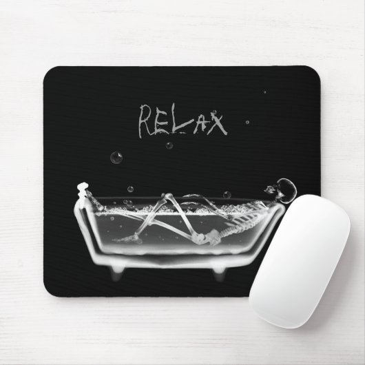 X-Ray Skeleton B&W Bath Time - Relax Muismat (Met muis)
