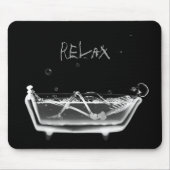 X-Ray Skeleton B&W Bath Time - Relax Muismat (Voorkant)