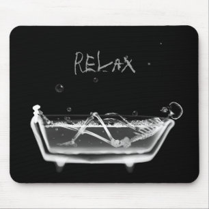 X-Ray Skeleton B&W Bath Time - Relax Muismat