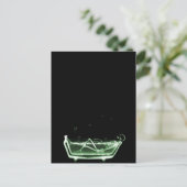 X-Ray Skeleton Bath Black Green Briefkaart (Staand voorkant)