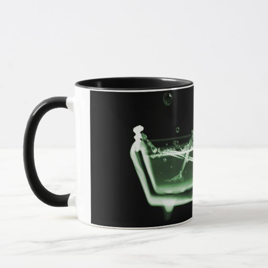 X-Ray Skeleton Bath Black Green Mok (Links)