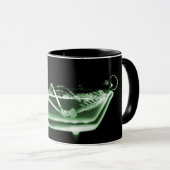 X-Ray Skeleton Bath Black Green Mok (Voorkant rechts)