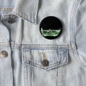 X-Ray Skeleton Bath Black Green Ronde Button 5,7 Cm (In situ)