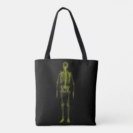 X-Ray Skeleton Canvas tas (Achterkant)