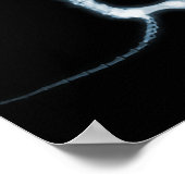 X-RAY SKELETON DOG SITTING - BLAUW EN ZWARTE POSTER (Hoek)