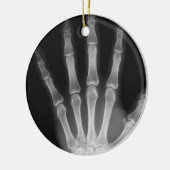 X-RAY SKELETON HAND FINGERS B&W KERAMISCH ORNAMENT (Links)