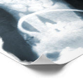 X-Ray Skeleton Hands & Juwelry - Blauw Poster (Hoek)