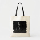 X-RAY SKELETON JOY LEAP B&W TOTE BAG (Voorkant)