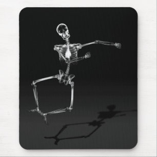 X-RAY SKELETON JOY LEAP - ZWART EN WITTE MUISMAT