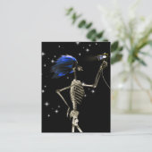 X-Ray Skeleton laten drukken - Blauw haar Briefkaart (Staand voorkant)