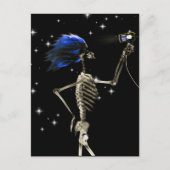 X-Ray Skeleton laten drukken - Blauw haar Briefkaart (Voorkant)