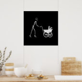 X-Ray Skeleton Mam & Baby - Oorspronkelijke softwa Poster (Keuken)
