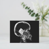 X-RAY SKELETON OP CELTELEFOONZWARTE EN WITTE TEKST BRIEFKAART (Staand voorkant)