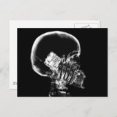 X-RAY SKELETON OP CELTELEFOONZWARTE EN WITTE TEKST BRIEFKAART (Voorkant / Achterkant)