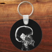 X-RAY SKELETON OP CELTELEFOONZWARTE EN WITTE TEKST SLEUTELHANGER (Voorkant)