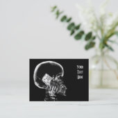 X-RAY SKELETON OP CELTELEFOONZWARTE EN WITTE TEKST VISITEKAARTJE (Staand voorkant)