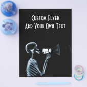 X-RAY SKELETON OP MEGAPHONE - BLUE FLYER (Enkel)