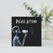 X-RAY SKELETON OP MEGAPHONE - BLUE KAART (Staand voorkant)