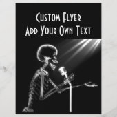 X-RAY SKELETON OP RETRO MIC - B&W FLYER (Voorkant)