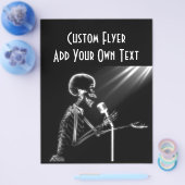 X-RAY SKELETON OP RETRO MIC - B&W FLYER (Enkel)