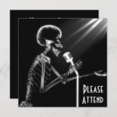 X-RAY SKELETON OP RETRO MIC - B&W KAART (Voorkant / Achterkant)