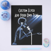 X-RAY SKELETON OP RETRO MIC - BLUE FLYER (Enkel)