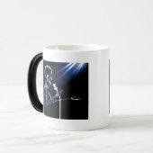 X-RAY SKELETON OP RETRO MIC - BLUE MAGISCHE MOK (Voorkant links)