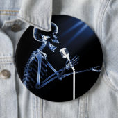 X-RAY SKELETON OP RETRO MIC - BLUE RONDE BUTTON 6,0 CM (In situ)
