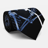 X-RAY SKELETON OP RETRO MIC - BLUE STROPDAS (Opgerold)