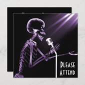 X-RAY SKELETON OP RETRO MIC - PAARS KAART (Voorkant / Achterkant)