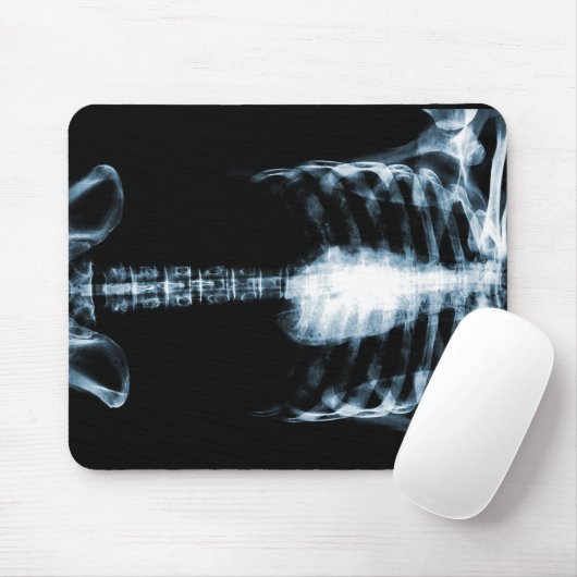 X-RAY SKELETON TORSO RIBS - BLUE MUISMAT (Met muis)