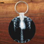 X-RAY SKELETON TORSO RIBS BLUE SLEUTELHANGER (Voorkant)