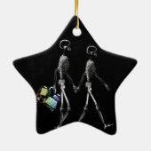X-Ray Skeleton Tourist Couple Keramisch Ornament (Achterkant)