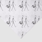 X-Ray Skeleton Tourist Couple Tissuepapier (Detail)