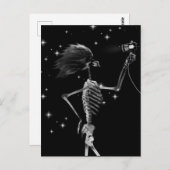 X-Ray Skeleton wordt gedrukt - zwart en wit Briefkaart (Voorkant / Achterkant)