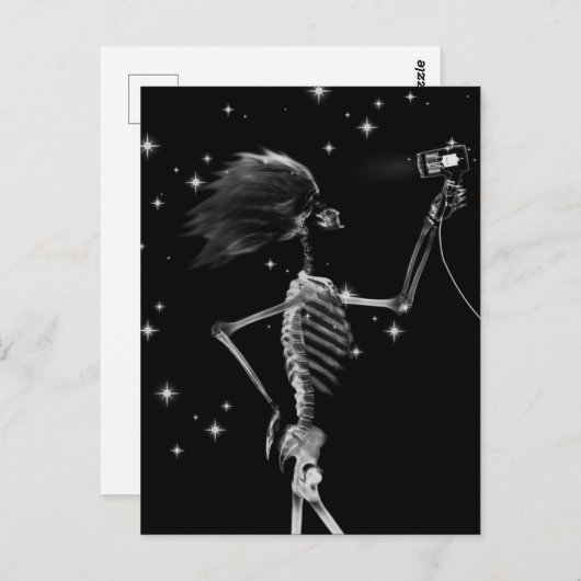 X-Ray Skeleton wordt gedrukt - zwart en wit Briefkaart (Voorkant / Achterkant)
