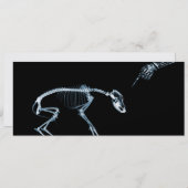 X-Ray Skeletons Blue Bad Dog Invitae Kaart (Voorkant / Achterkant)