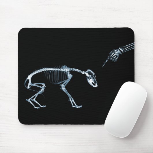 X-Ray Skeletons Blue Bad Dog Muismat (Met muis)