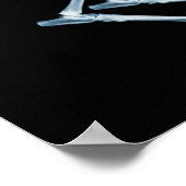 X-Ray Skeletons Blue Bad Dog Poster (Hoek)