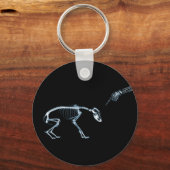 X-Ray Skeletons Blue Bad Dog Sleutelhanger (Voorkant)