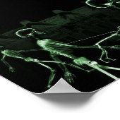 X-Ray Skeletons Midnight Stroll Black Green Poster (Hoek)