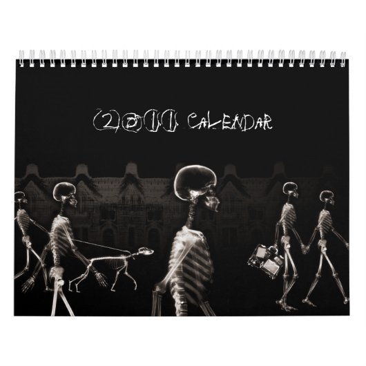 X-Ray Skeletons Midnight Stroll Black Sepia Kalender (Hoes)