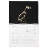 X-Ray Skeletons Midnight Stroll Black Sepia Kalender (Jan 2026)