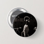 X-Ray Skeletons Midnight Stroll Black Sepia Ronde Button 5,7 Cm (Voorkant /achterkant)